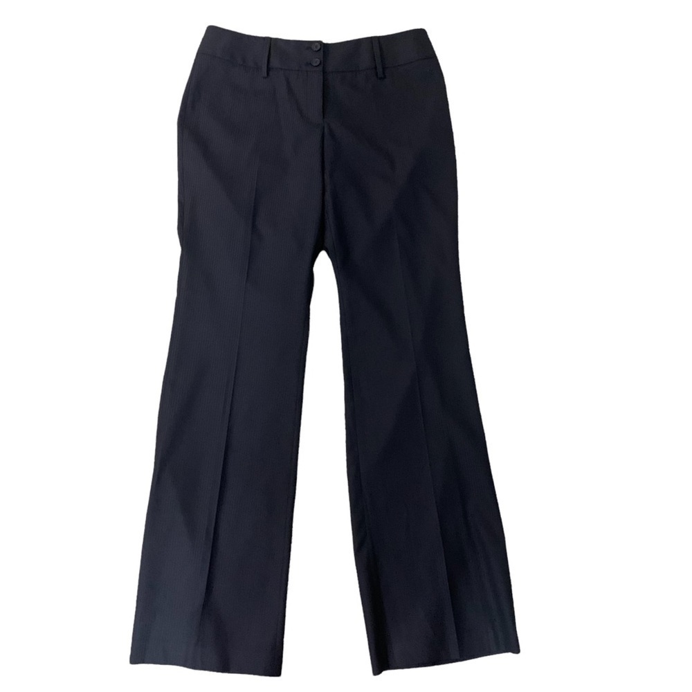 Nicole Miller New With  Tags Black Subtle Pinstriped Slacks Smart Pant Size 4